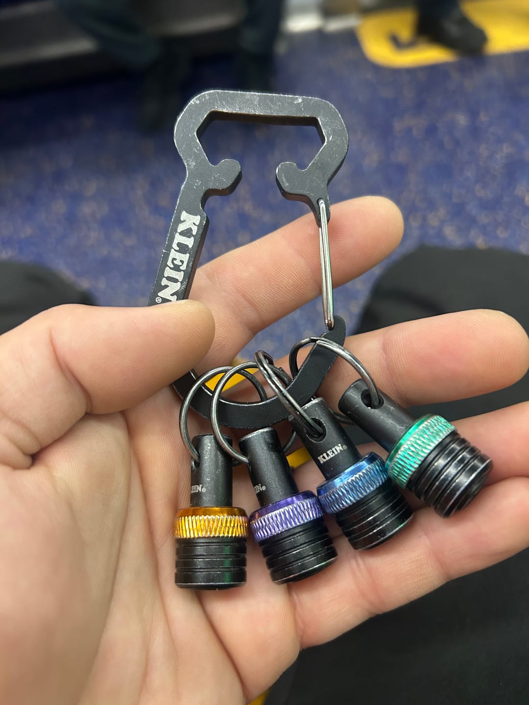 Customer photo review of Klein Tools K33850 Bit Holder Keychain Set, 5 Pc.