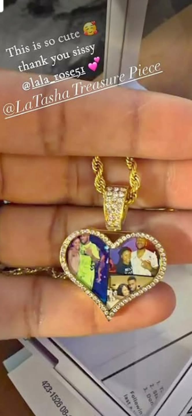 Customer photo review of Iced Photo Pendant w/ Rope Chain