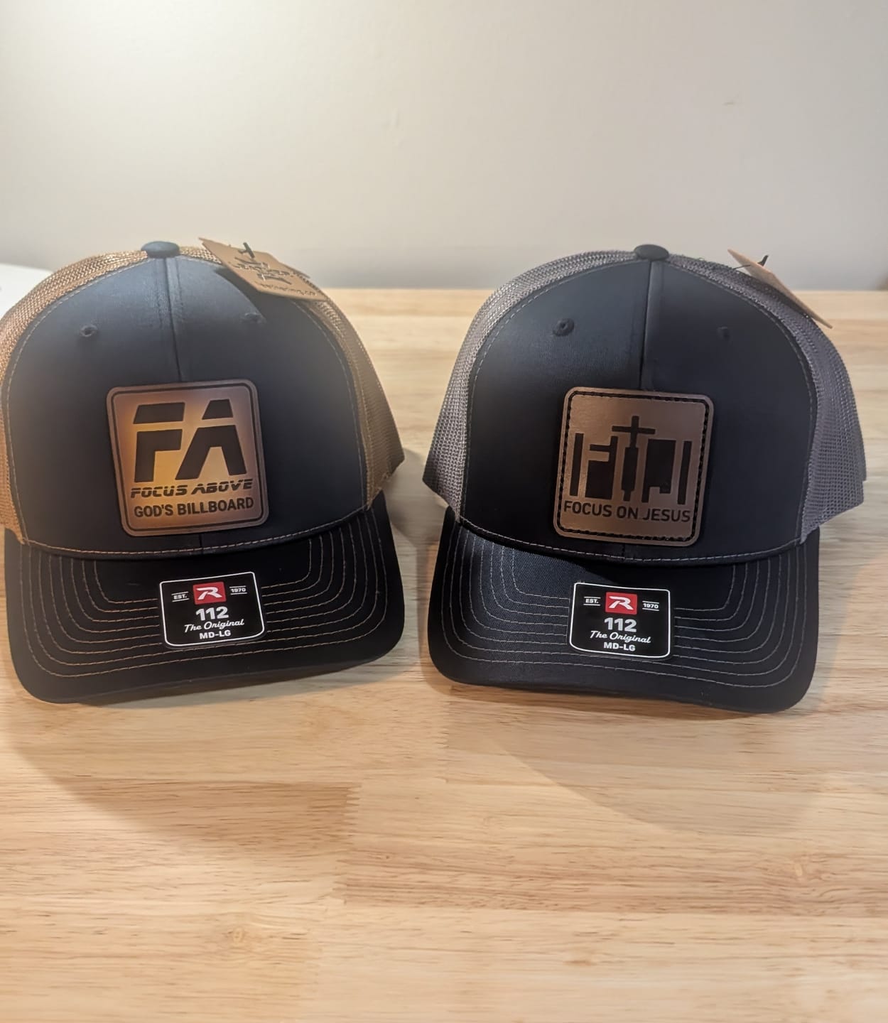 Customer photo review of Richardson 112 Custom Leather Patch Hats