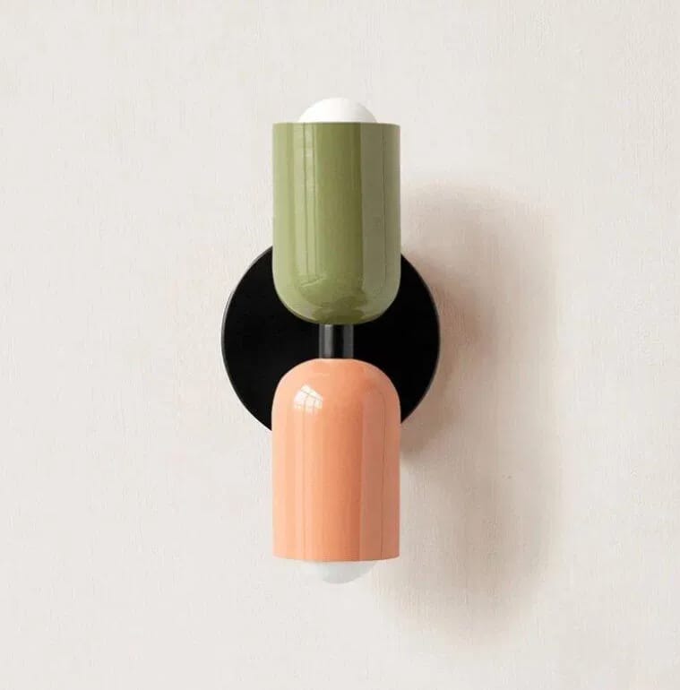 Customer photo review of Two Light Cylinder LED Wall Sconce with Round Backplate
