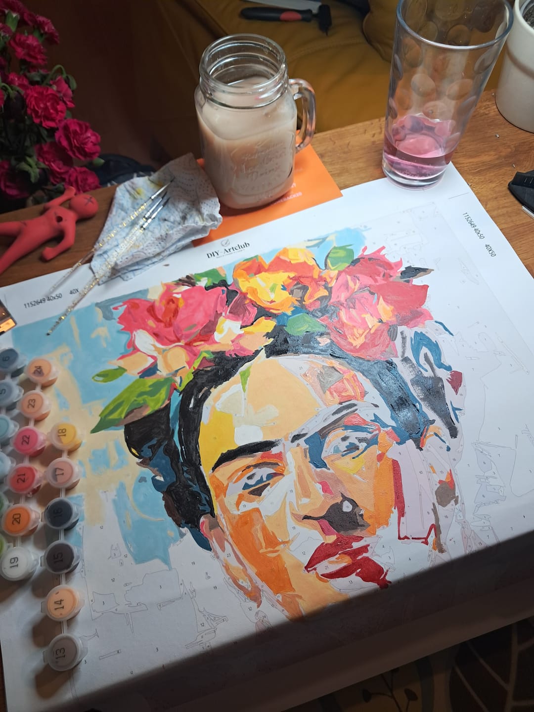 Customer photo review of Expressive Frida | Paint by Number