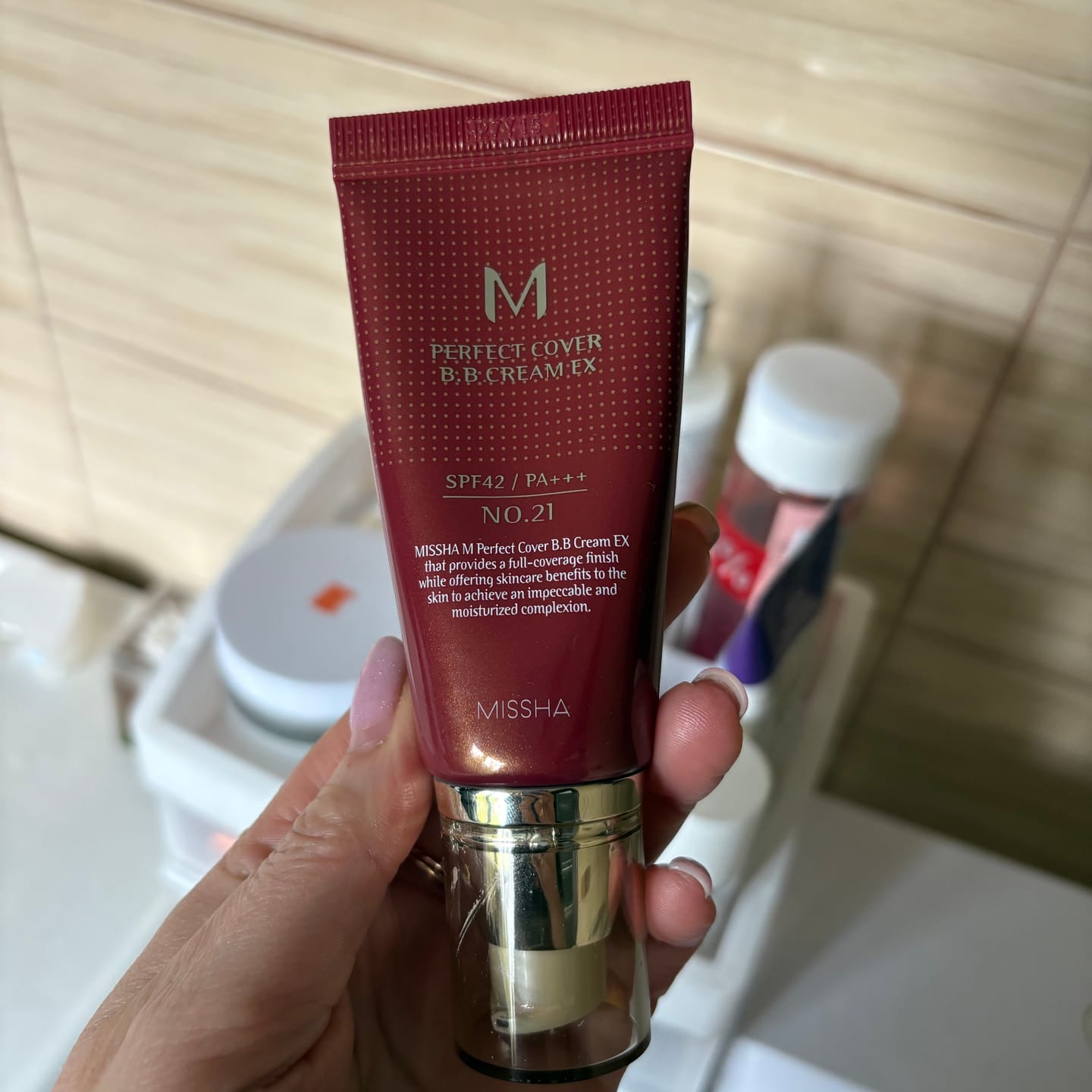 Customer photo review of BB-krēms Missha M Perfect Cover BB Cream SPF 42 PA+++