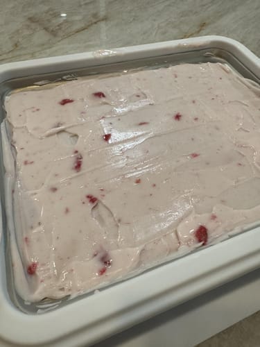 Customer photo review of Frozie™ – Freezable Ice Cream Making Plate