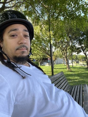 Customer photo review of German Style Mayan Half Helmet - Gloss Black