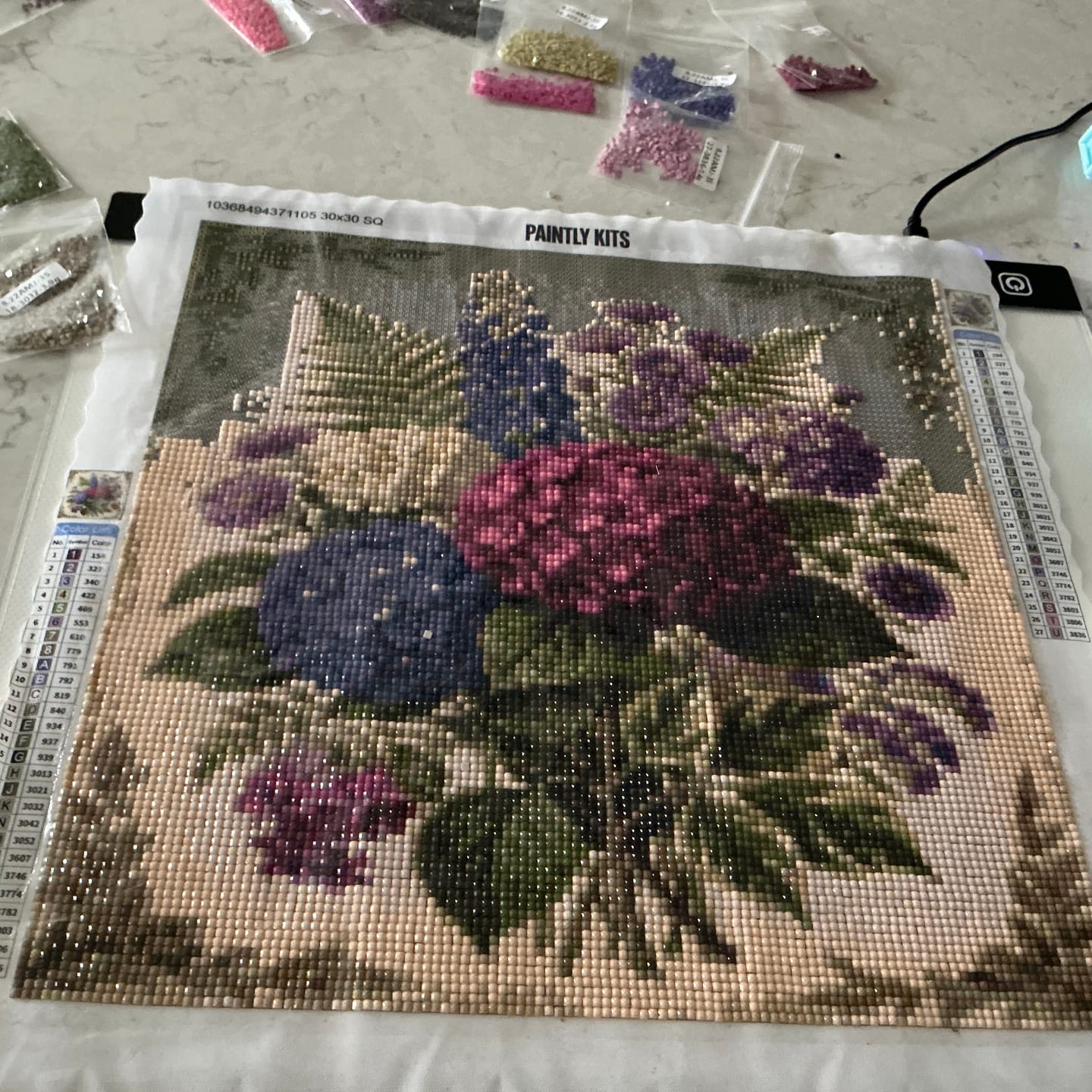 Customer photo review of Vintage Hydrangea Bouquet (Diamond Painting)