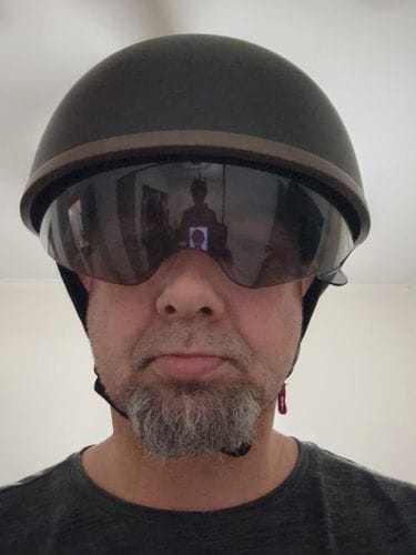 Customer photo review of TAKIZAWA Half Helmet - Curved Style