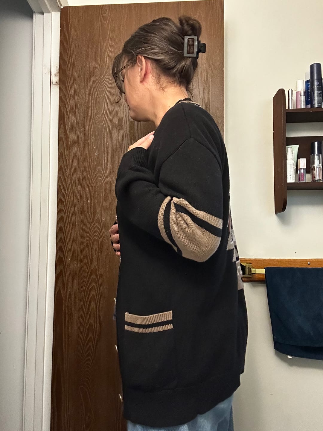 Customer photo review of Southwest Dockside Knit Cardi- Black - 100% Cotton