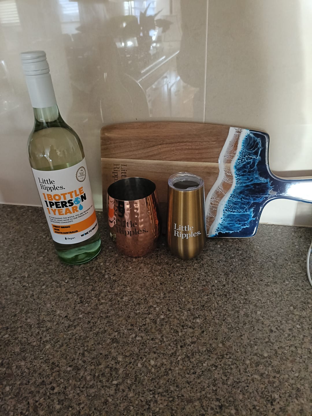Customer photo review of Zero Sugar Pinot Grigio – Vegan Australian White Wine | 6 Pack
