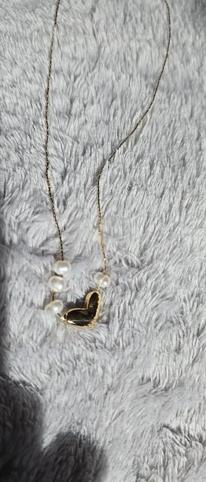 Customer photo review of Adore Pearl Heart Pendant