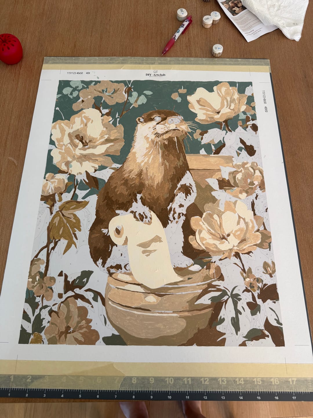 Customer photo review of Otter the helper | Paint by Number