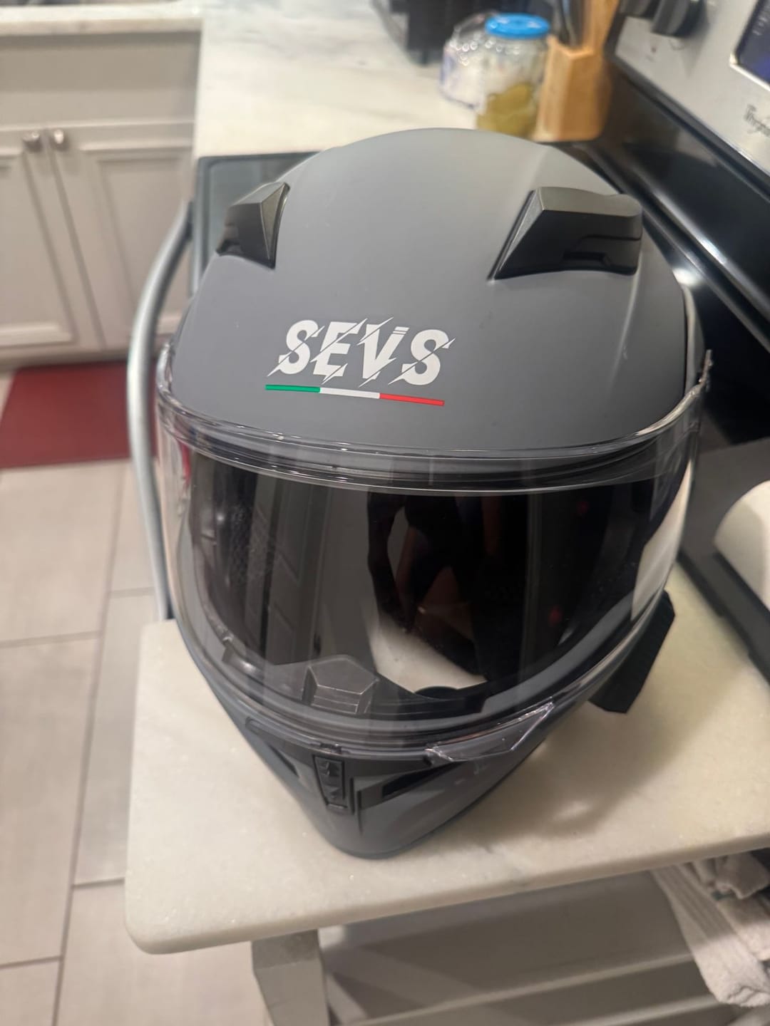 Customer photo review of K1 Modular Helmet - Bluetooth Headset