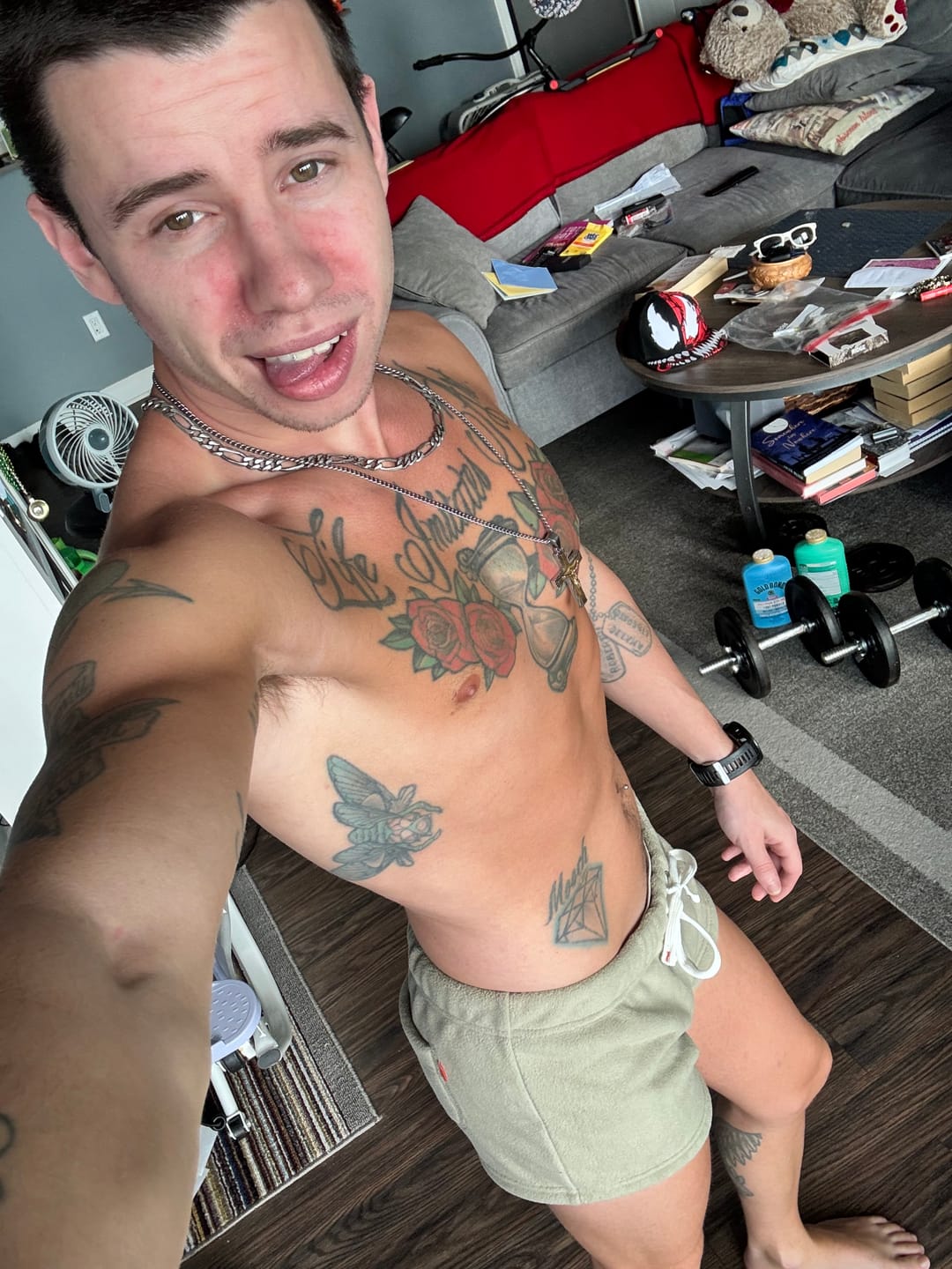 Customer photo review of Men’s Comfy Plush Pajama Shorts