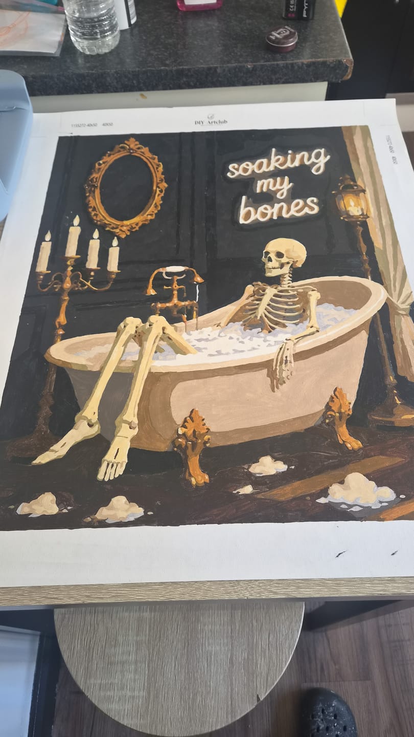 Customer photo review of Soaking My Bones | Paint by Number