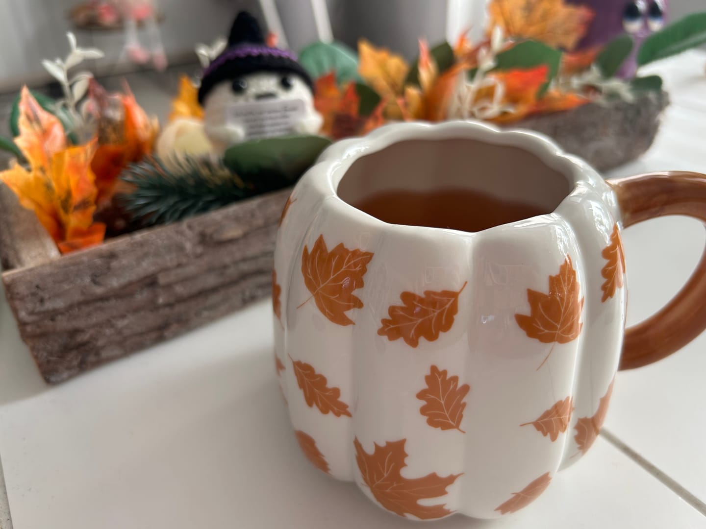 Customer photo review of Kürbis Tasse mit fallenden Blättern
