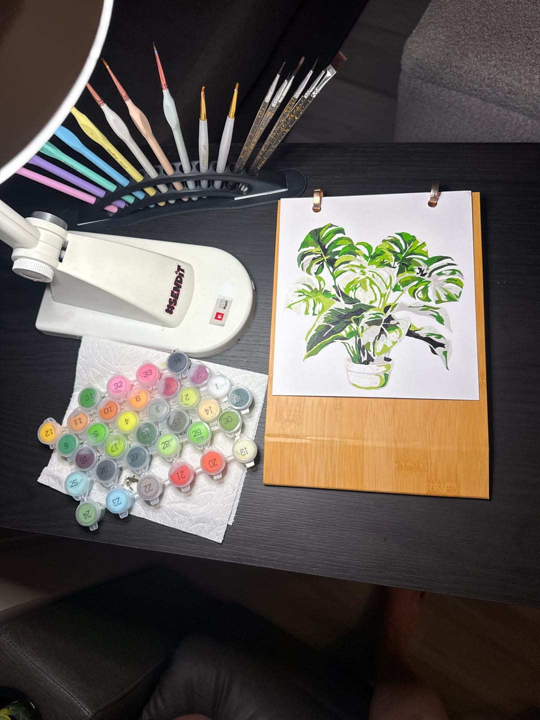 Customer photo review of 2027 Paint by Numbers Desk Calendar | Plants Edition