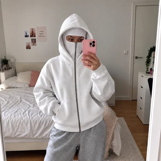 Customer photo review of Ninjaclava™ 3 İplik Kar Maskeli Ninja Hırka Polar
