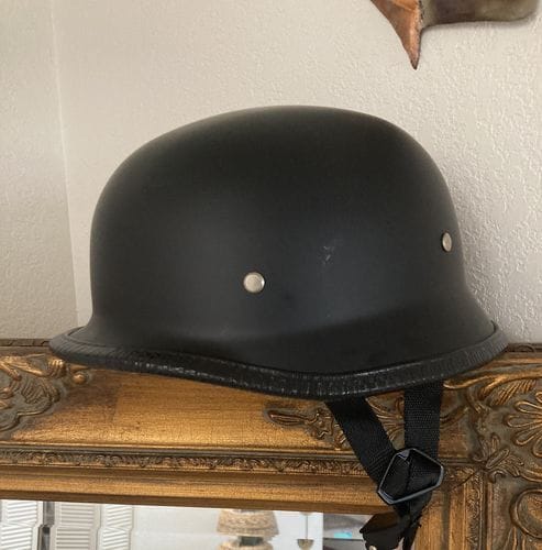 Customer photo review of German Style Mayan Half Helmet - Matte Black