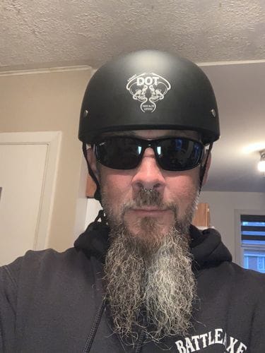 Customer photo review of LD Baseball Motorcycle Helmet