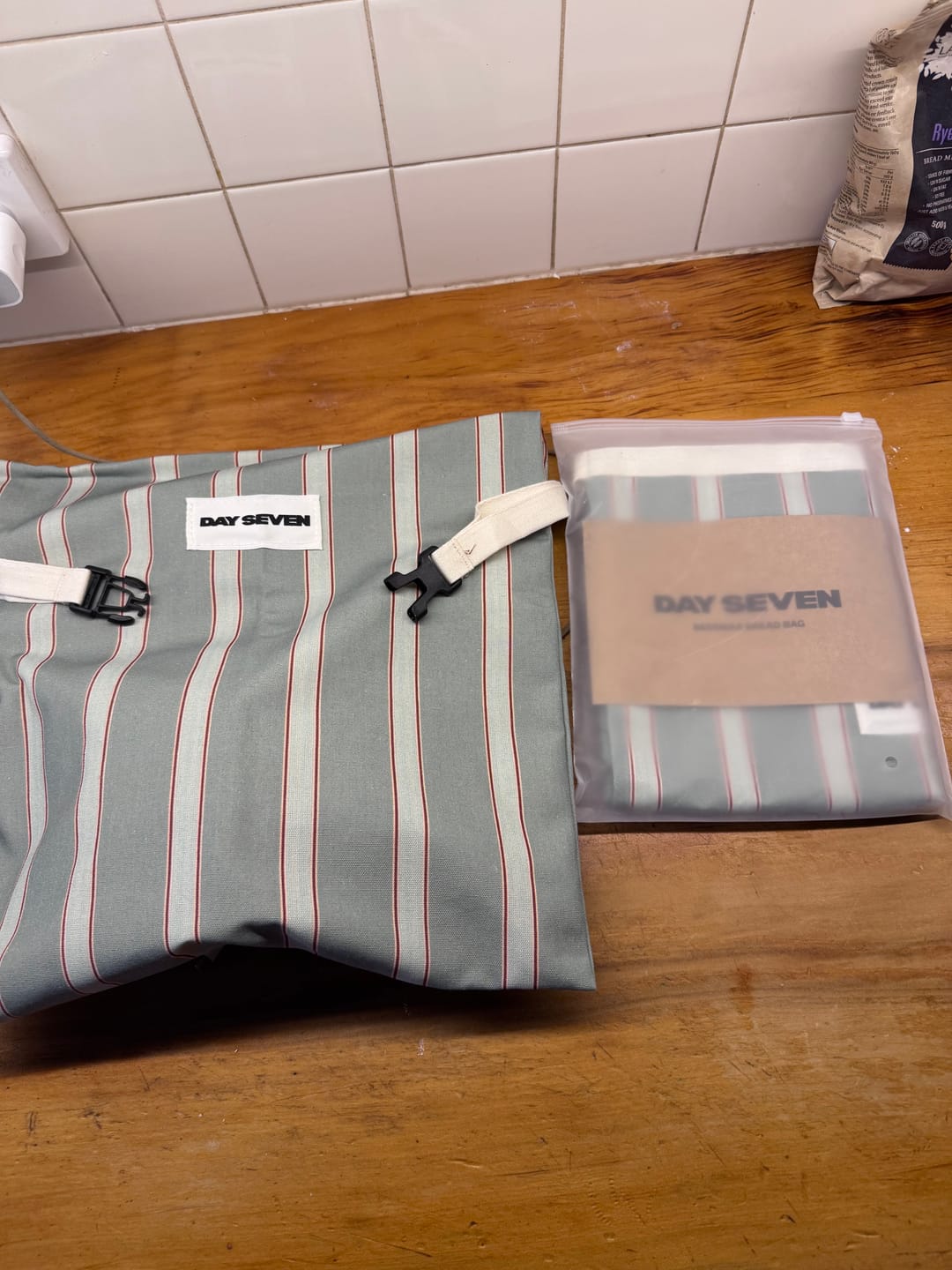 Customer photo review of Day Seven Beeswax Bread Bag
