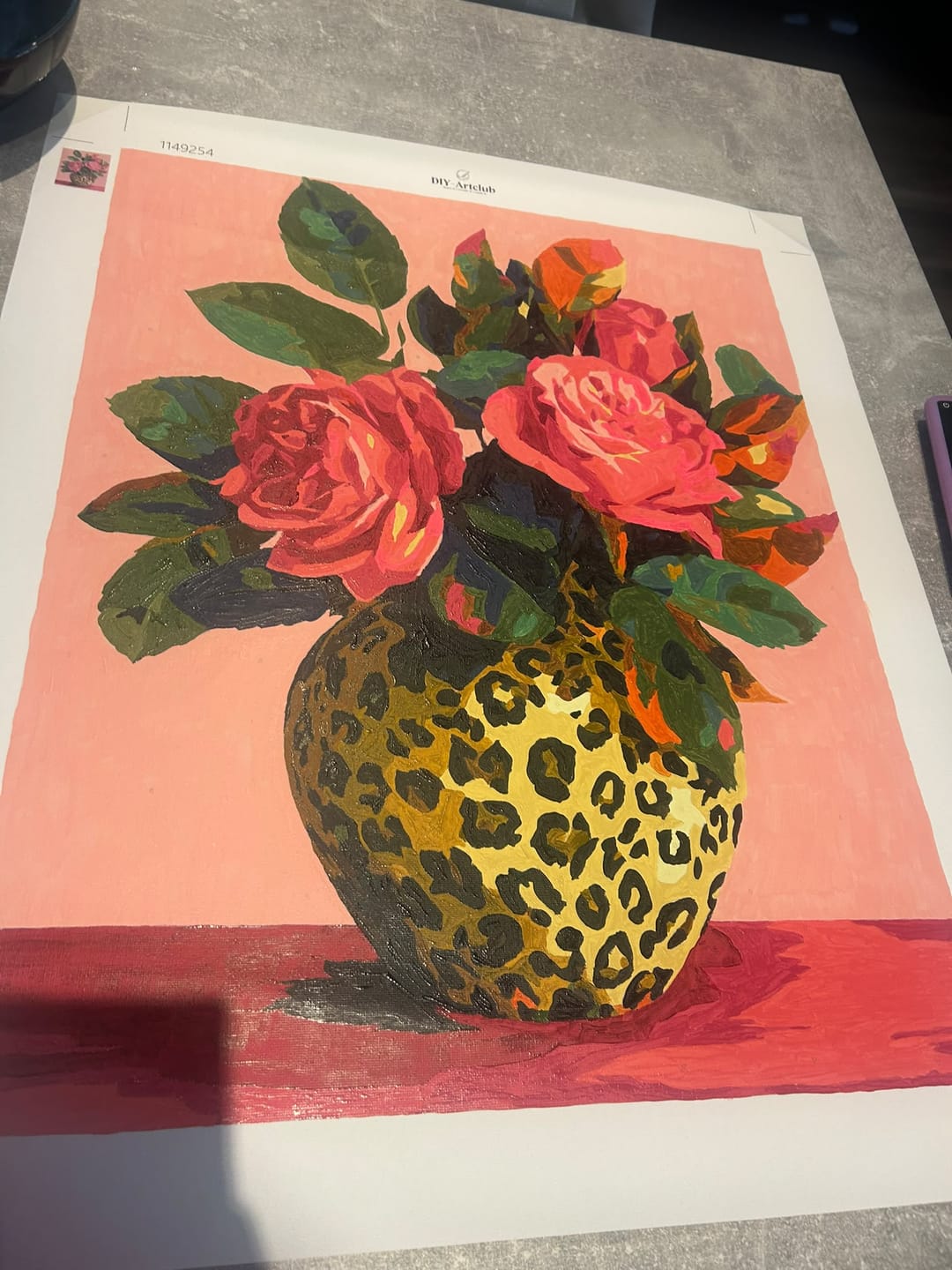 Customer photo review of Wild Roses | Paint by Number