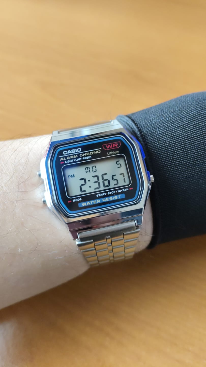 Customer photo review of Reloj Casio Vintage A159WA-N1DF Plateado MADE IN JAPAN