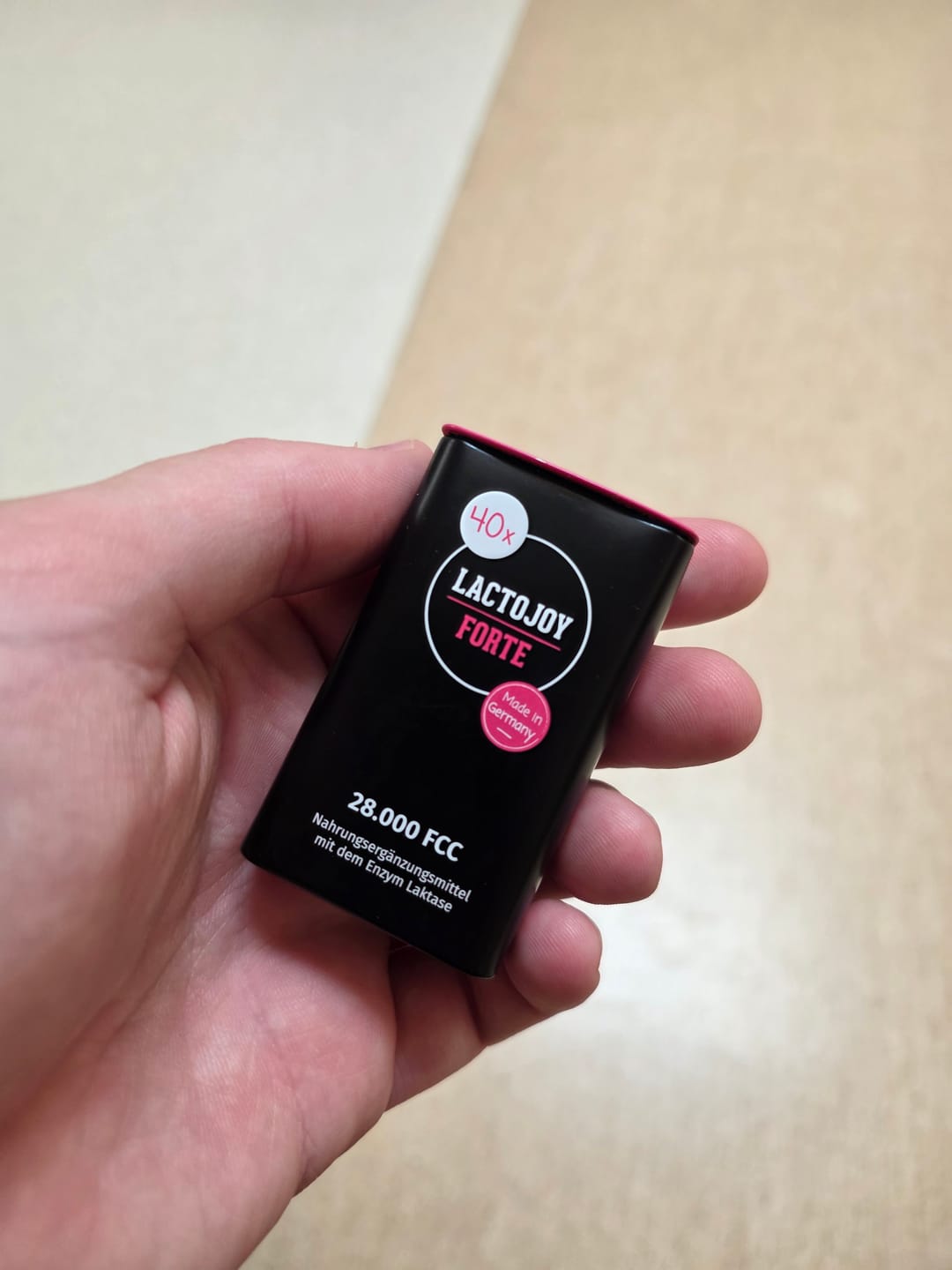 Customer photo review of LactoJoy Forte - 28,000 FCC - 40 Lactase Capsules with 6h Depot Effect