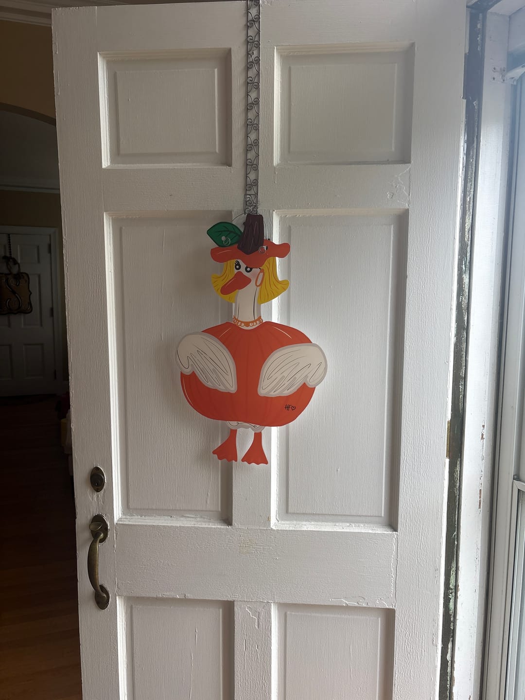 Customer photo review of Autumn Annie Goose Pumpkin Door Hanger