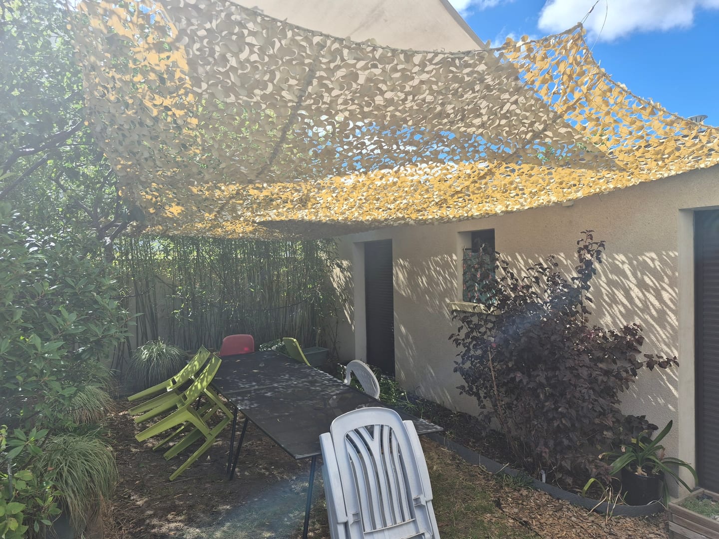 Customer photo review of Voile d'ombrage camouflage sable