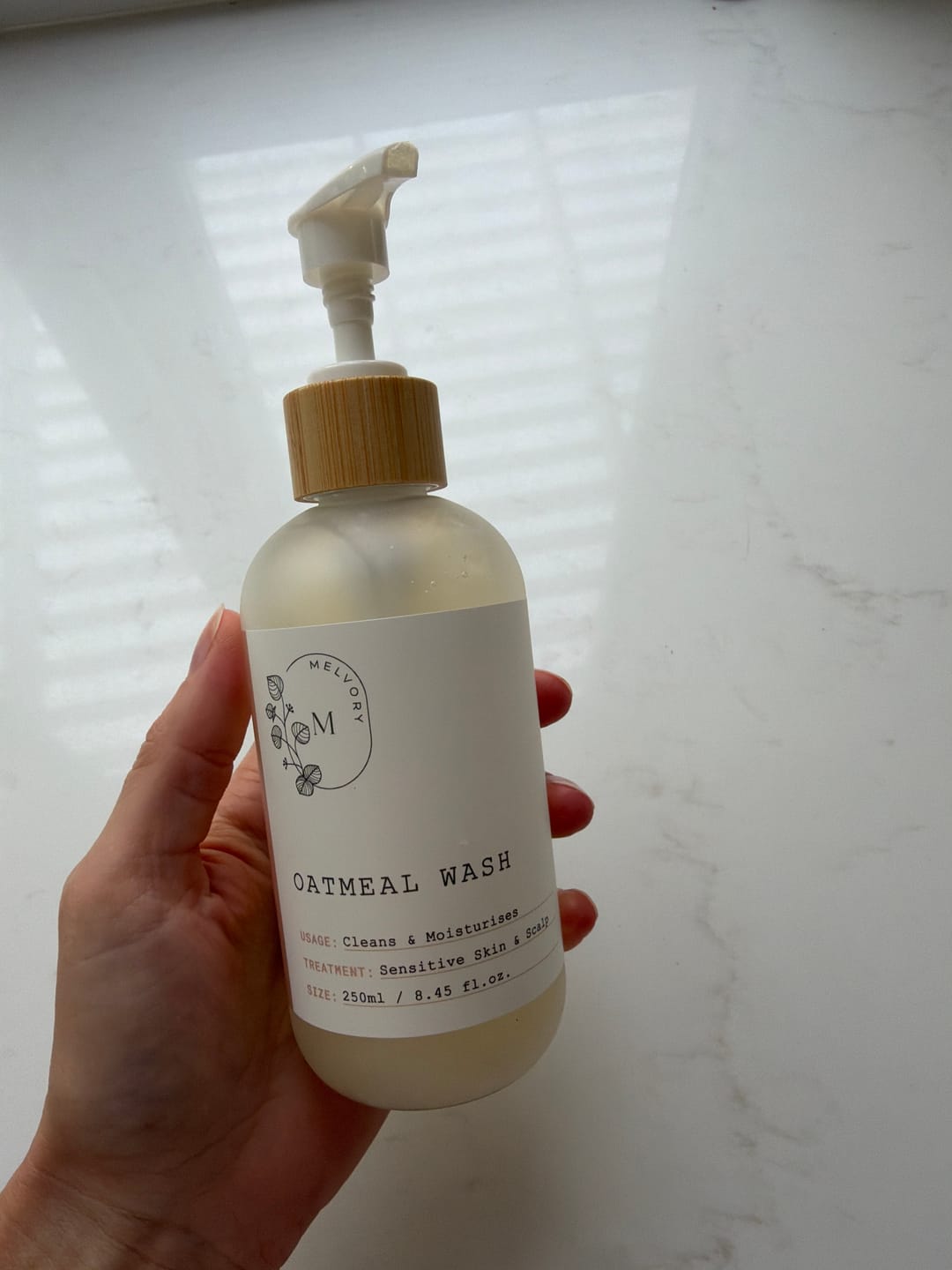Customer photo review of Oatmeal Moisturising Wash