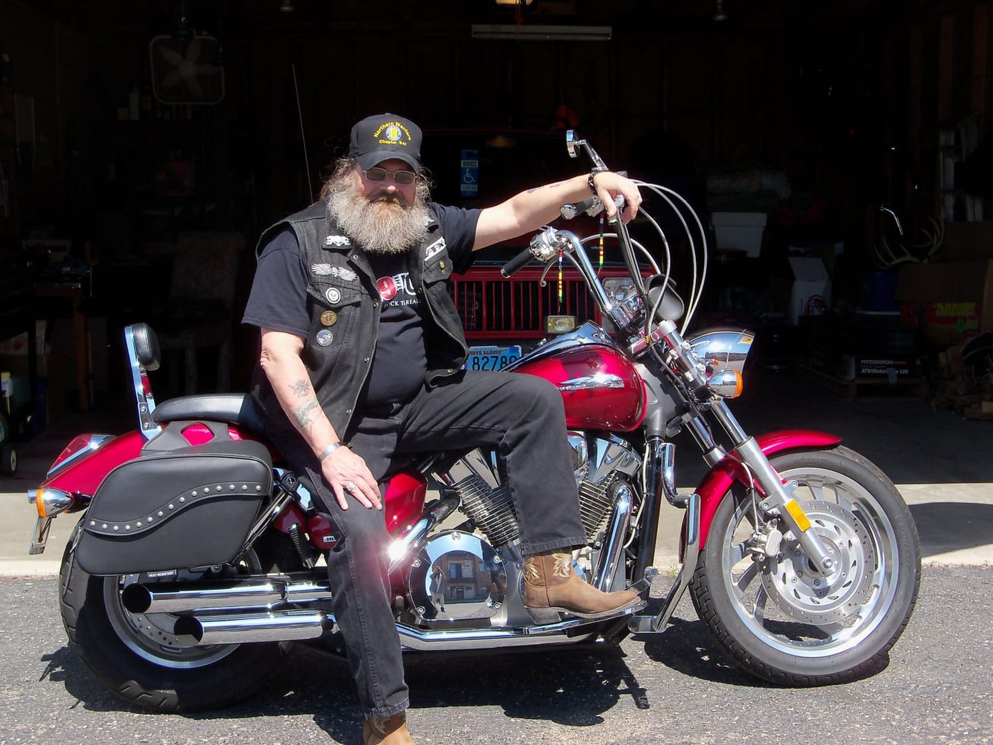 Customer photo review of German Style Mayan Half Helmet - Matte Black