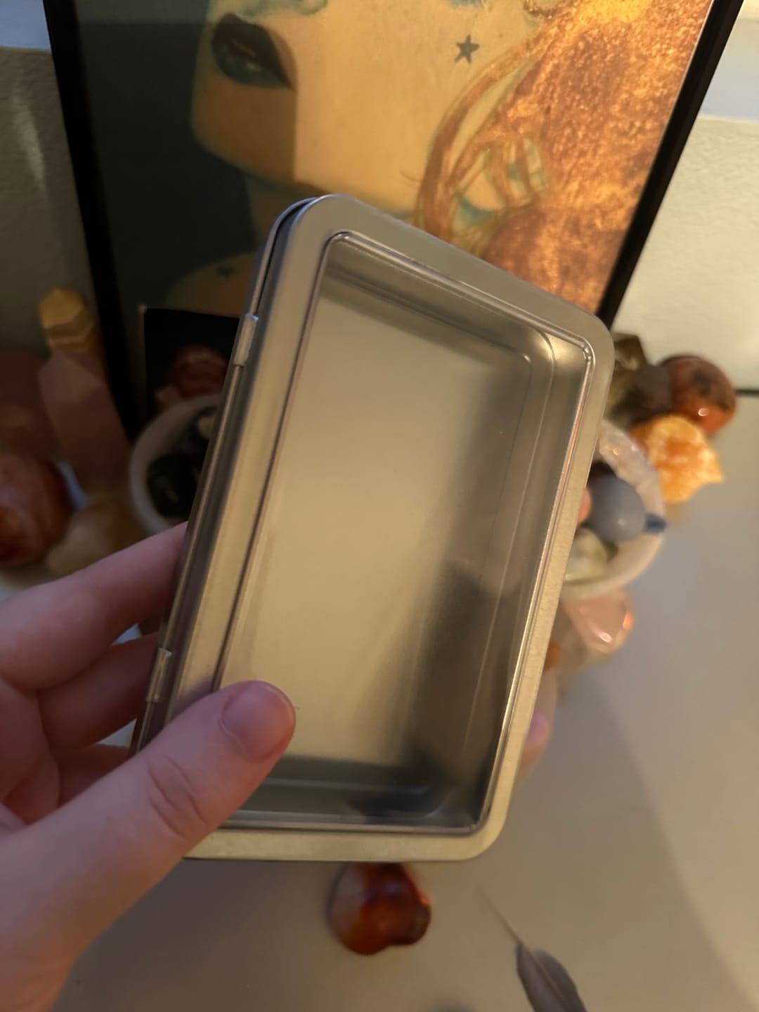Customer photo review of Rectangular Hinged Window Tin for Herbs & Tea