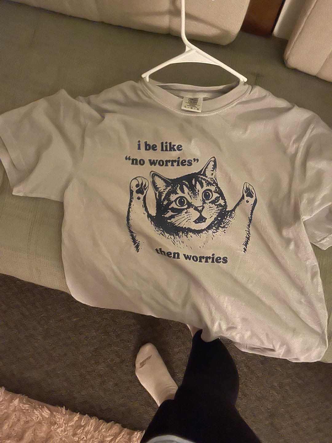 Customer photo review of No Worries Tshirt