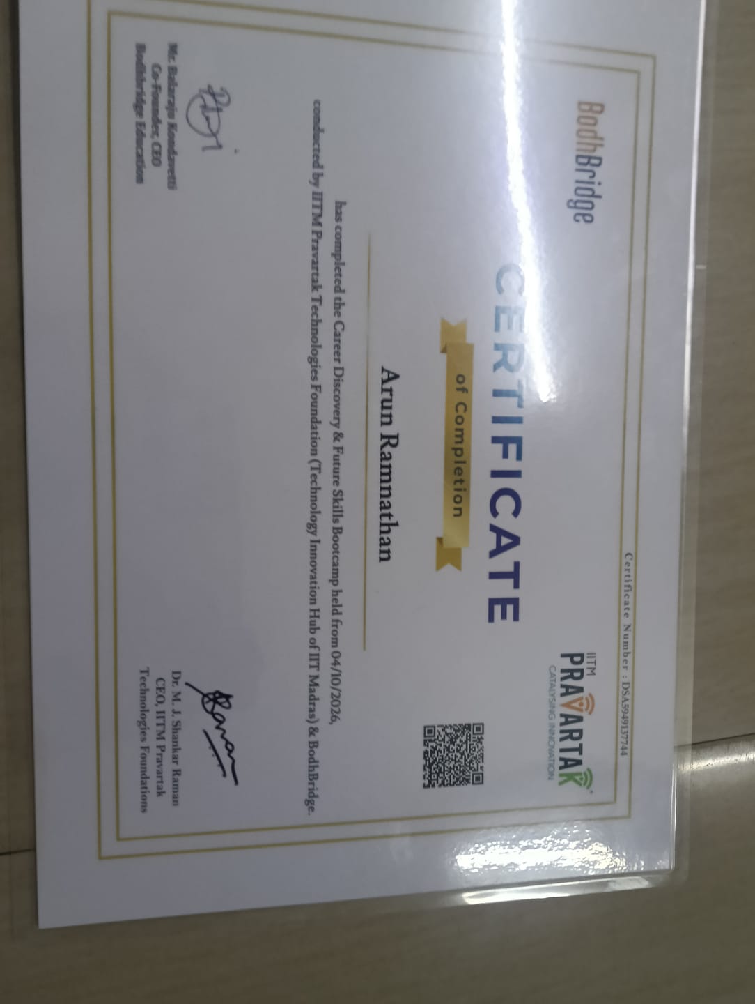 Customer photo review of Career Discovery and Future Skills Bootcamp | IITM Pravartak & BodhBridge | In-person
