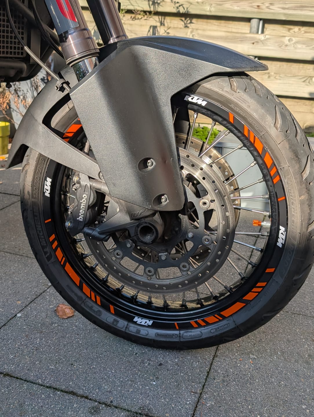 Customer photo review of Rim Stripes - "STRIPE" KTM (black/orange)