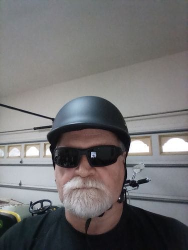 Customer photo review of Smallest Polo SOA  Half Helmet - Matte Black