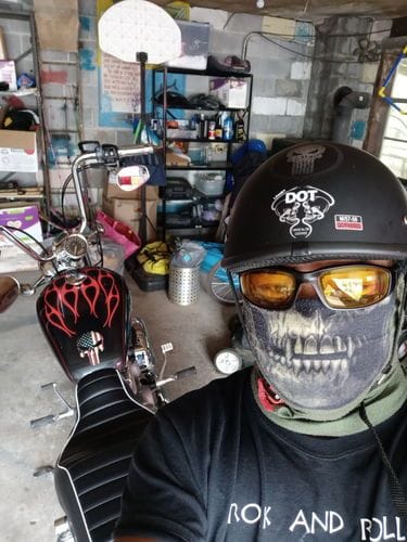 Customer photo review of Smallest Polo SOA  Helmet - Skull Retro
