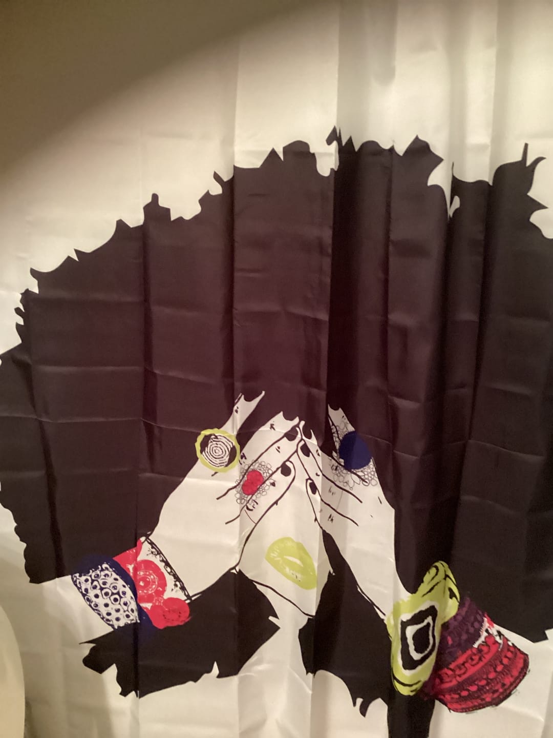 Customer photo review of Shanell White Shower Curtain