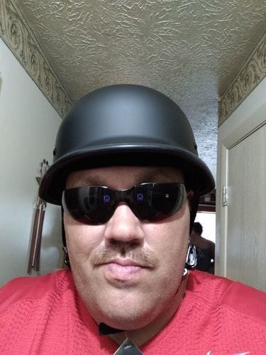 Customer photo review of German Style Mayan Half Helmet - Gloss Black