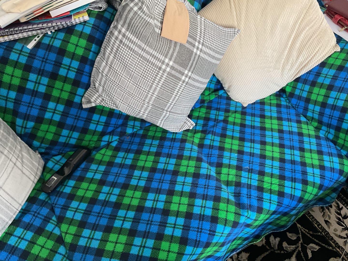 Customer photo review of Bright Check Anti Pill Polar Fleece Fabric
