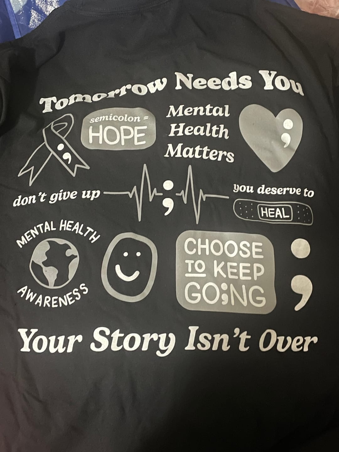 Customer photo review of Semicolon T-Shirt