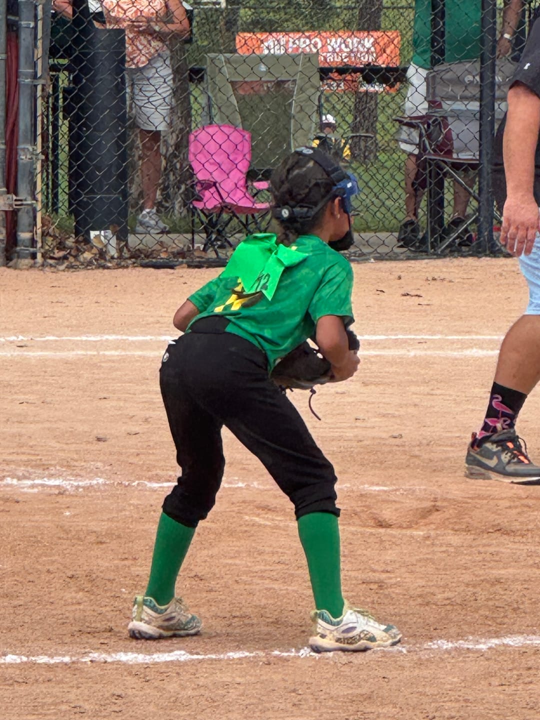 Customer photo review of NEO Softball Fielder's Mask