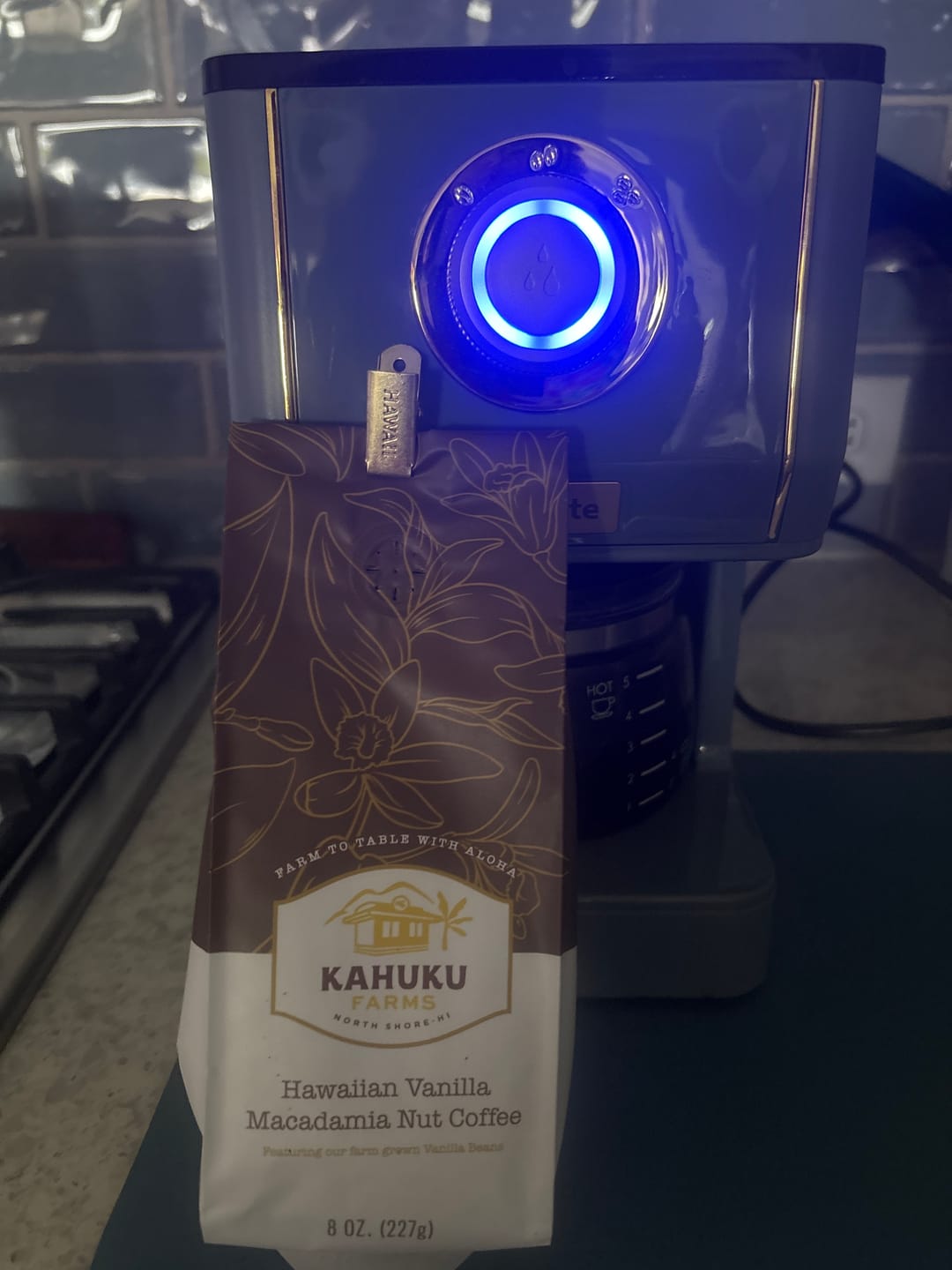Customer photo review of Hawaiian Vanilla Macadamia Nut Coffee