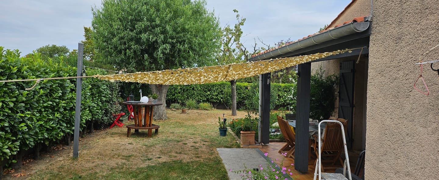 Customer photo review of Voile d'ombrage camouflage sable