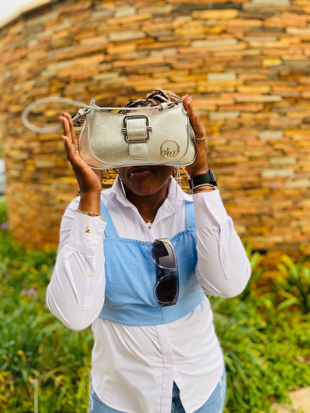 Customer photo review of Silver Lily Shoulder Bag