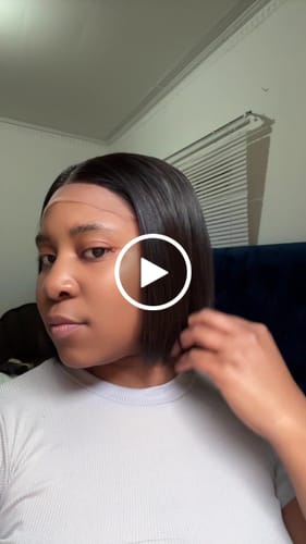 Customer video review of Vietnamese Super Double Drawn Bone Straight Hand Made 5x5 Glueless Closure 8" Natural Black Wig
