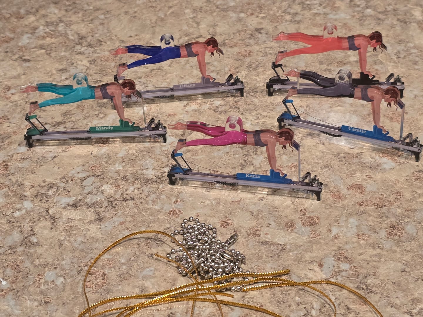 Customer photo review of Personalized Pilates Ornament - Acrylic Pilates Reformer Ornament