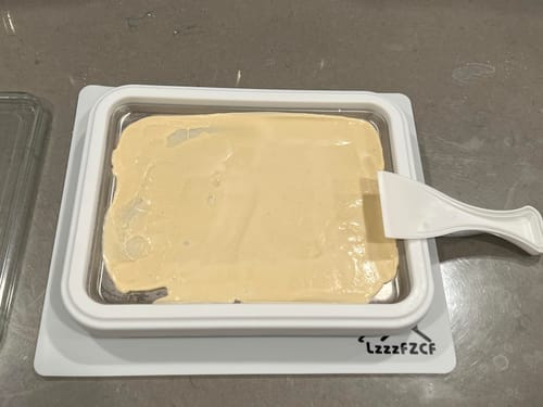 Customer photo review of Frozie™ – Freezable Ice Cream Making Plate