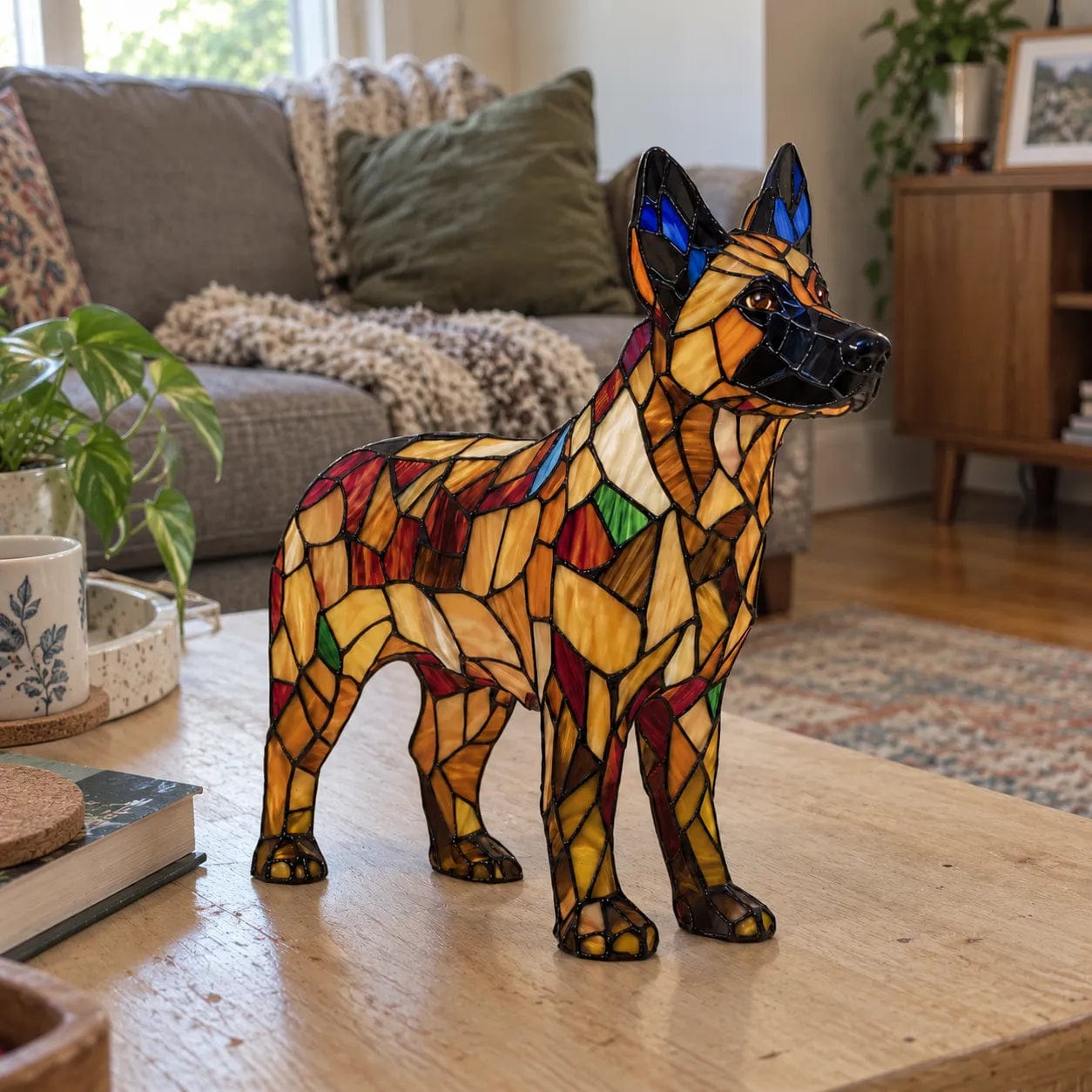 Customer photo review of Luminous dog - handmade lamp that makes hearts shine