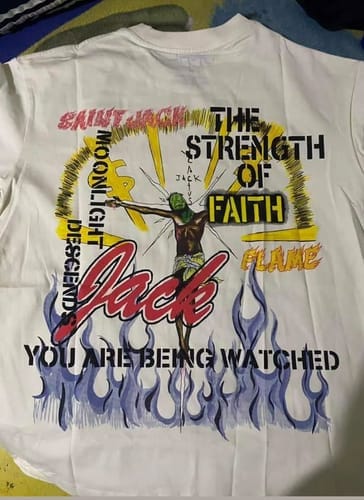Customer photo review of Cactus Jack by Travis Scott Utopia x St Michael Tee 3A