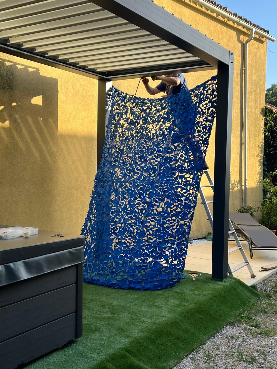 Customer photo review of Rideau en filet de camouflage